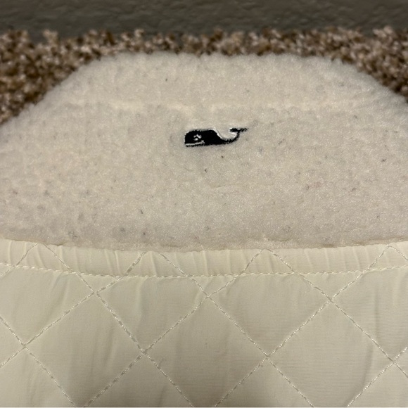 Vineyard Vines Women's Ivory Quilted Vest XS - Picture 12 of 13